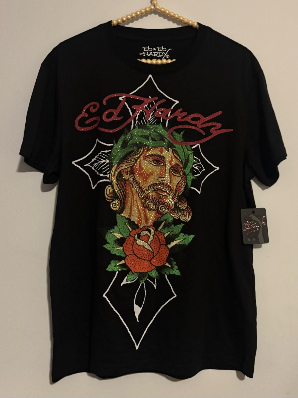 🆕 Ed Hardy black crew neck Size Small